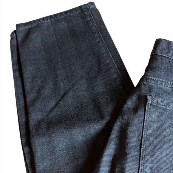 FRAME Le Sylvie Slender Straight Black Tonal Stripe Jeans - 27 - Picture 5 of 15